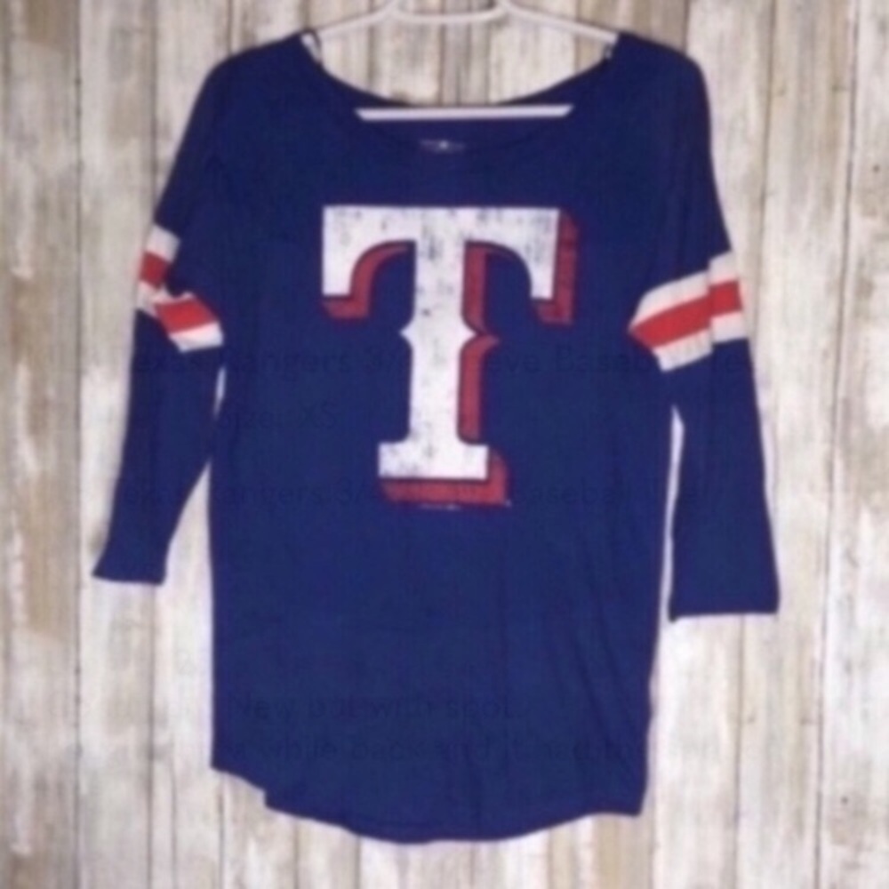 MLB Texas Rangers 3/4 Sleeve Baseball Tee - Picture 4 of 5